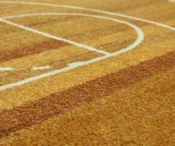 Mohawk Brown & White Basketball Court Area Rug -Carpet Promotion 810599848 A8 3