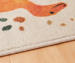 White & Multi-Color Dino Jungle Area Rug 22 White & Multi-Color Dino Jungle Area Rug -Carpet Promotion 810599854 A8 4