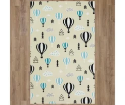 Mohawk Balloon Ride Cream & Blue Area Rug -Carpet Promotion 810599856 A0 2