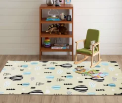 Mohawk Balloon Ride Cream & Blue Area Rug -Carpet Promotion 810599857 A0 3