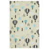 Balloon Ride Cream & Blue Area Rug, (8' X 10')