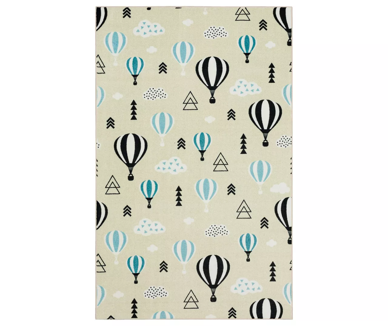 Balloon Ride Cream & Blue Area Rug, (8' X 10') 1 Balloon Ride Cream & Blue Area Rug, (8' X 10')
