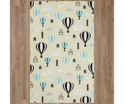 Balloon Ride Cream & Blue Area Rug, (8' X 10') 11 Balloon Ride Cream & Blue Area Rug, (8' X 10') -Carpet Promotion 810599858 A0 2