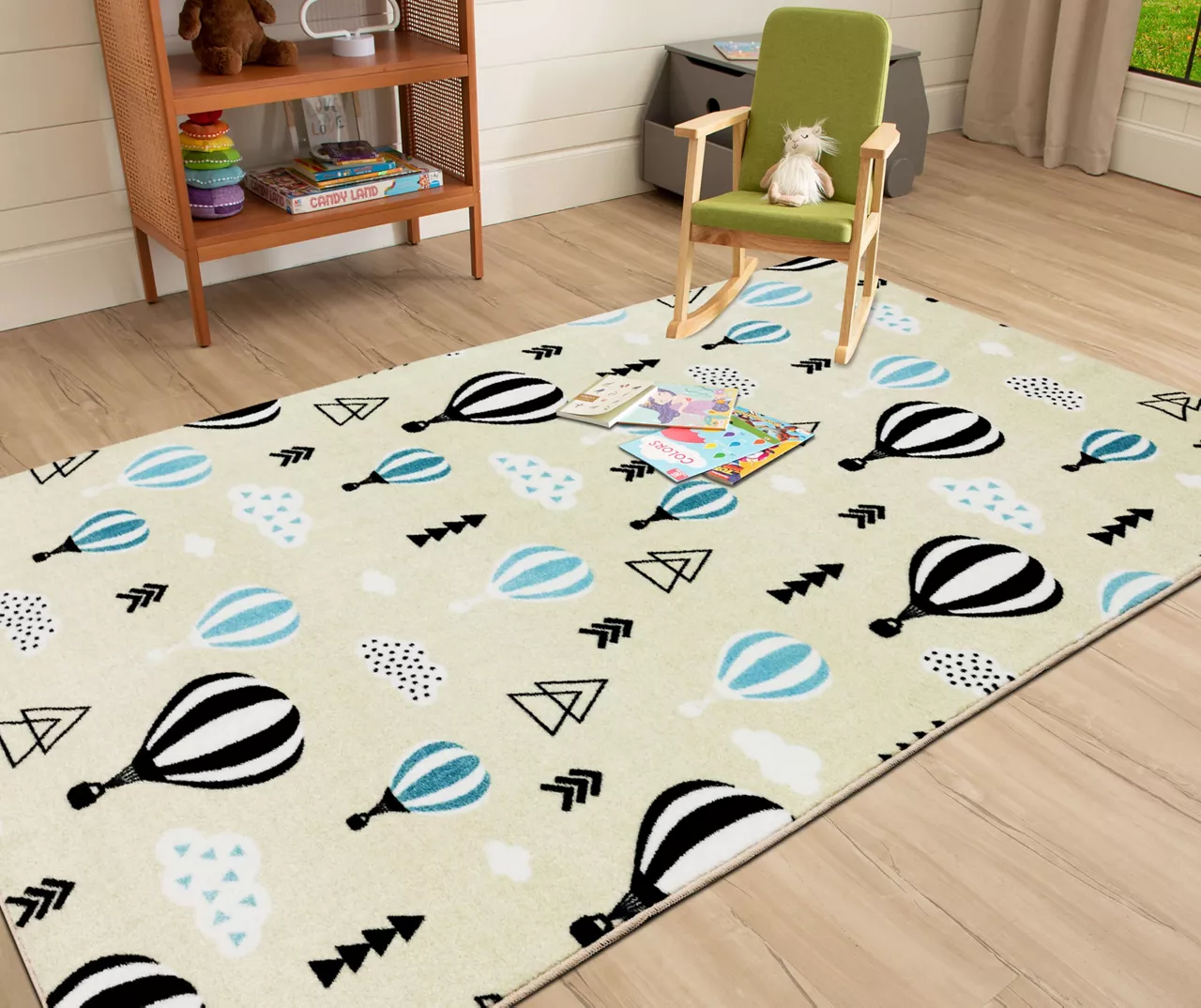 Balloon Ride Cream & Blue Area Rug, (8' X 10') 8 Balloon Ride Cream & Blue Area Rug, (8' X 10') - Image 8