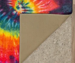 Tie-Dye Swirl Rainbow Area Rug, (5' X 8') -Carpet Promotion 810599867 A8 2