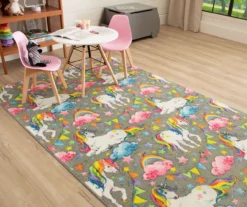 Mohawk Unicorn Wish Gray Multi-Color Area Rug -Carpet Promotion 810599887 A0 4