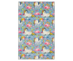Unicorn Wish Blue Multi-Color Area Rug, (8' X 10')