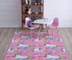 Mohawk Unicorn Wish Pink Multi-Color Area Rug -Carpet Promotion 810599890 A0 3