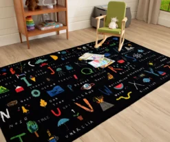 Mohawk ABC Letters Black Multi-Color Area Rug -Carpet Promotion 810599894 A0 4