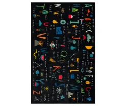 Mohawk ABC Letters Black Multi-Color Area Rug -Carpet Promotion 810599896 A0 1