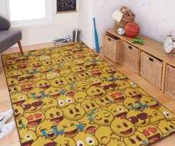 Mohawk Emoji Play Yellow Area Rug -Carpet Promotion 810599898 A0 3