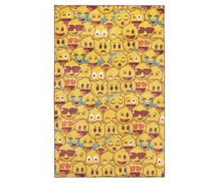 Mohawk Emoji Play Yellow Area Rug -Carpet Promotion 810599899 A0 1 1 1