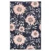 Flower Burst Navy & Peach Area Rug, (5' X 8')