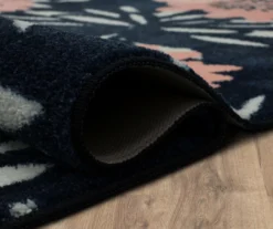 Flower Burst Navy & Peach Area Rug, (5' X 8') -Carpet Promotion 810599900 A8 5 1