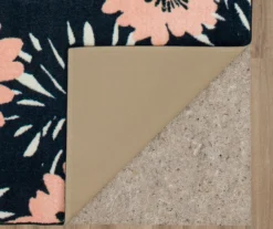 Mohawk Flower Burst Navy & Peach Area Rug -Carpet Promotion 810599901 A8 2