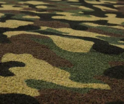 Green, Black & Brown Camouflage Area Rug, (5' X 8') -Carpet Promotion 810599903 A8 3 1