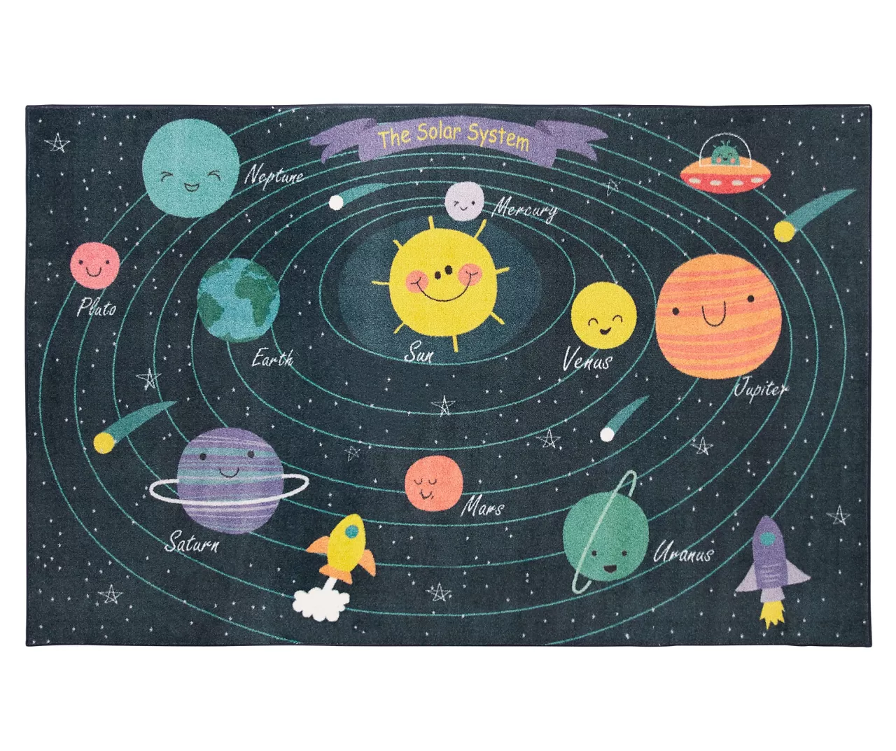 Mohawk Navy & Multi-Color Planetary System Area Rug 2 Mohawk Navy & Multi-Color Planetary System Area Rug - Image 2