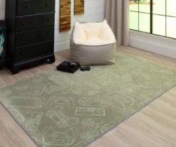 In Control Gray & White Area Rug, (5' X 8') -Carpet Promotion 810599909 A0 3