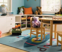 Light Blue & Coral Submarine Dream Area Rug, (5' X 8') 12 Light Blue & Coral Submarine Dream Area Rug, (5' X 8') -Carpet Promotion 810599911 A0 4