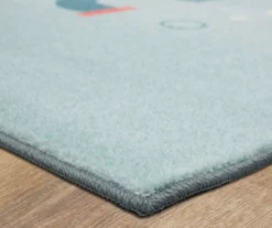 Light Blue & Coral Submarine Dream Area Rug, (5' X 8') 13 Light Blue & Coral Submarine Dream Area Rug, (5' X 8') -Carpet Promotion 810599911 A8 1