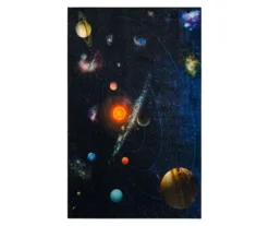 Mohawk Black & Multi-Color Solar System Area Rug