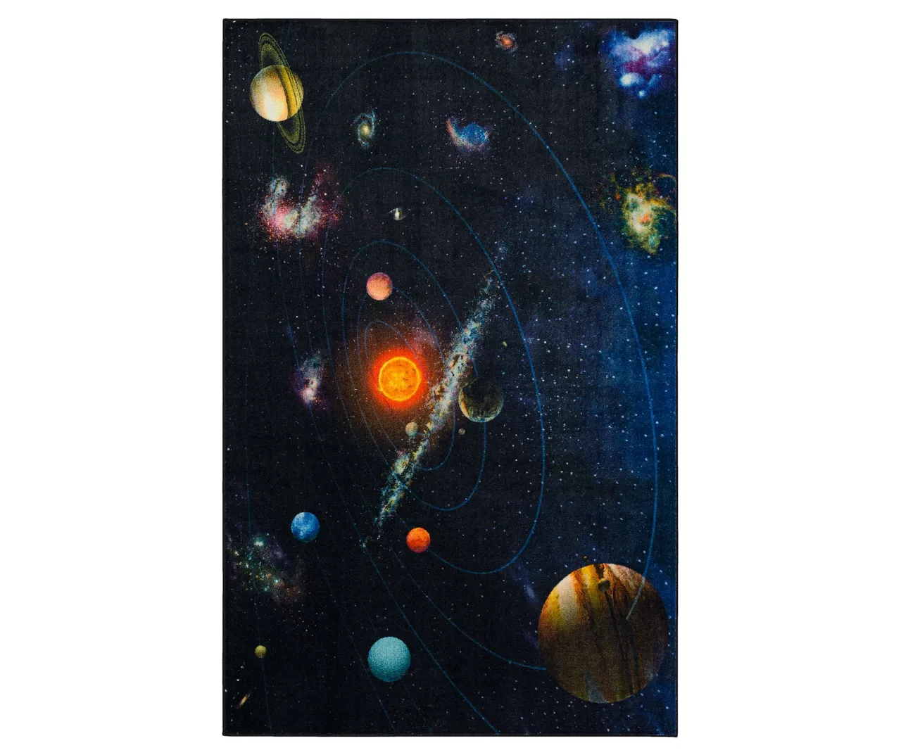Mohawk Black & Multi-Color Solar System Area Rug 2 Mohawk Black & Multi-Color Solar System Area Rug - Image 2