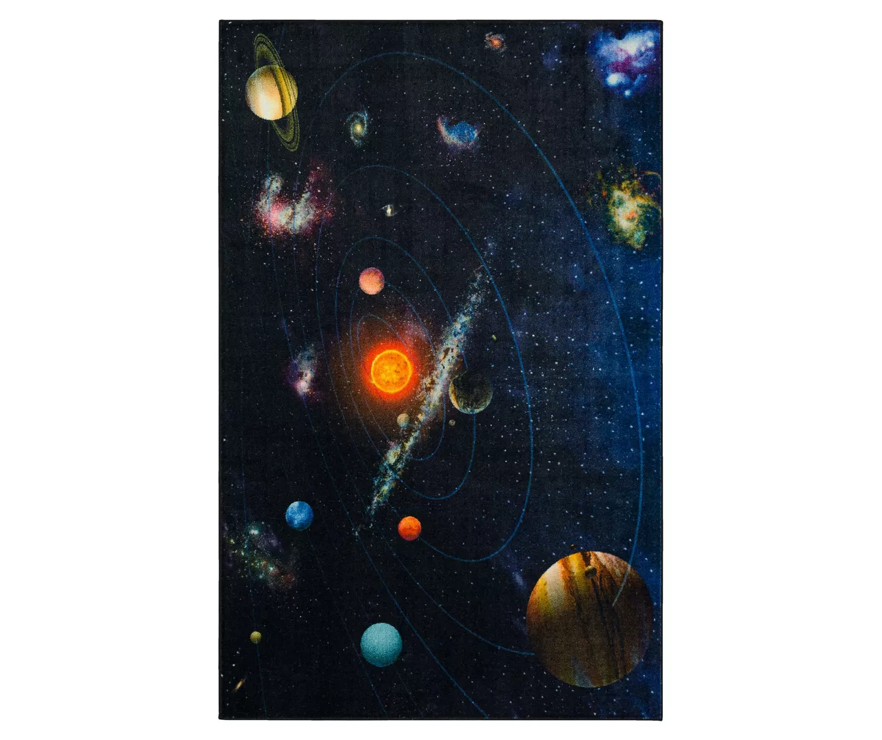 Mohawk Black & Multi-Color Solar System Area Rug 3 Mohawk Black & Multi-Color Solar System Area Rug - Image 3