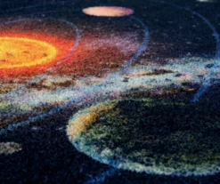 Black & Multi-Color Solar System Area Rug, (8' X 10') -Carpet Promotion 810599925 A8 3 1