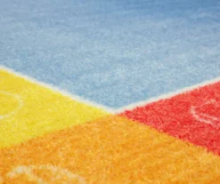 Blue & Rainbow Alphabet Border Area Rug -Carpet Promotion 810599926 A8 3