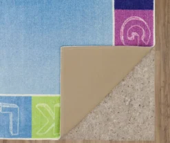 Blue & Rainbow Alphabet Border Area Rug -Carpet Promotion 810599928 A8 2