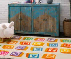 Ivory & Multi-Color Alphabet Blocks Area Rug, (5' X 8') 10 Ivory & Multi-Color Alphabet Blocks Area Rug, (5' X 8') -Carpet Promotion 810599930 A0 3