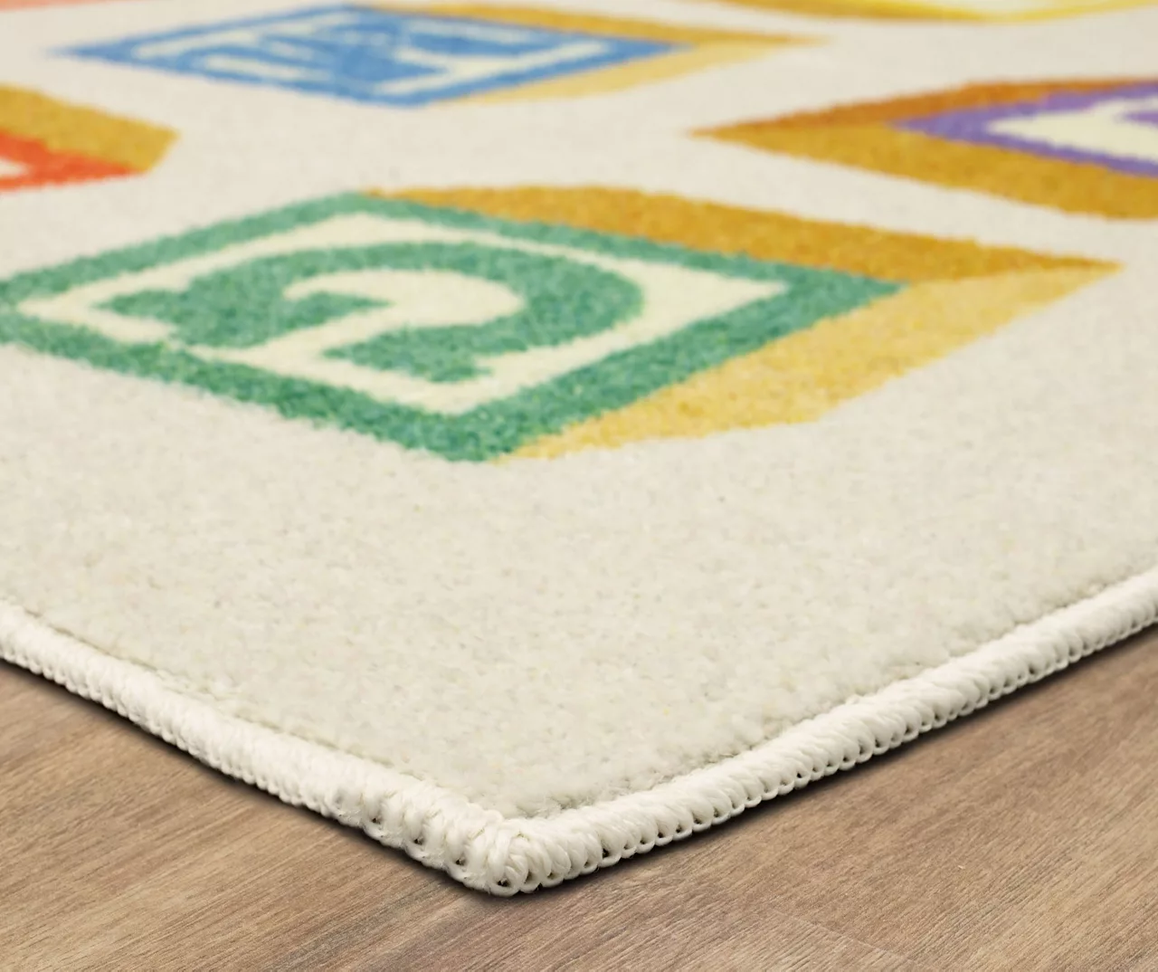 Ivory & Multi-Color Alphabet Blocks Area Rug, (5' X 8') 2 Ivory & Multi-Color Alphabet Blocks Area Rug, (5' X 8') - Image 2