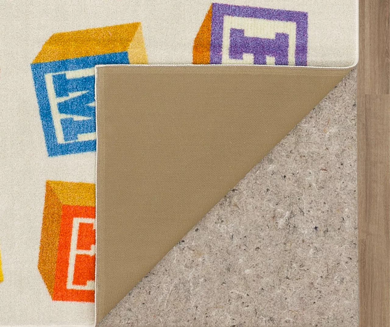 Ivory & Multi-Color Alphabet Blocks Area Rug, (5' X 8') 3 Ivory & Multi-Color Alphabet Blocks Area Rug, (5' X 8') - Image 3