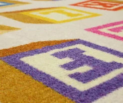 Ivory & Multi-Color Alphabet Blocks Area Rug, (5' X 8') 11 Ivory & Multi-Color Alphabet Blocks Area Rug, (5' X 8') -Carpet Promotion 810599930 A8 3