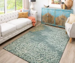 Mohawk Blue & Ivory Coral Reef Area Rug -Carpet Promotion 810599936 A0 3