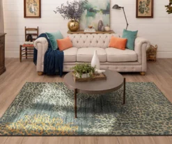 Blue & Ivory Coral Reef Area Rug, (7.5' X 10') -Carpet Promotion 810599937 A0 4 1