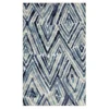 Pamona Blue & White Geometric Area Rug, (6' X 9')