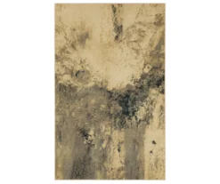 Brandt Gray Abstract Area Rug, (5' X 8')