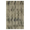 Oaklane Gray & Beige Geo Stripe Area Rug, (5' X 8')