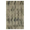Oaklane Gray & Beige Geo Stripe Area Rug, (6' X 9')