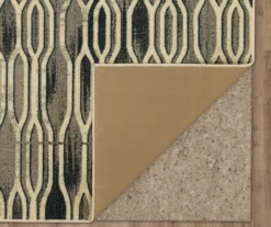 Oaklane Gray & Beige Geo Stripe Area Rug, (6' X 9') -Carpet Promotion 810600268 A8 2