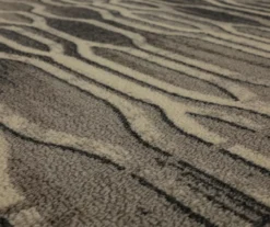 Oaklane Gray & Beige Geo Stripe Area Rug, (6' X 9') -Carpet Promotion 810600268 A8 3