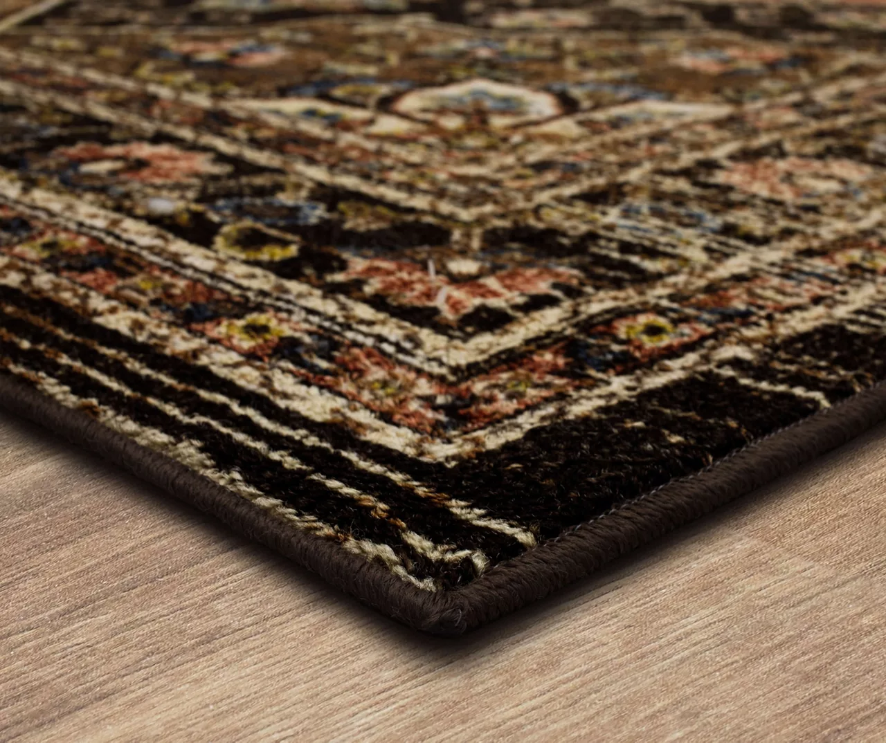 Adelphi Brown Ornamental Floral Area Rug, (2' X 8') 2 Adelphi Brown Ornamental Floral Area Rug, (2' X 8') - Image 2