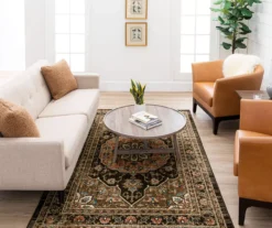 Adelphi Brown Ornamental Floral Area Rug, (5' X 8') -Carpet Promotion 810600272 A0 3