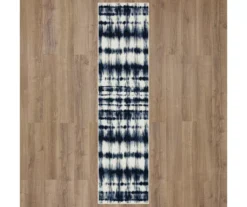 Renly Navy & White Abstract Tie-Dye Area Rug, (2' X 8') 11 Renly Navy & White Abstract Tie-Dye Area Rug, (2' X 8') -Carpet Promotion 810600276 A0 2