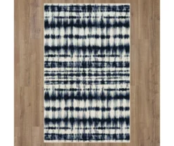 Renly Navy & White Abstract Tie-Dye Area Rug, (5' X 8') -Carpet Promotion 810600277 A0 2