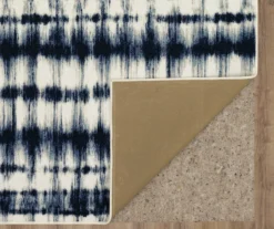 Renly Navy & White Abstract Tie-Dye Area Rug, (6' X 9') -Carpet Promotion 810600278 A8 2