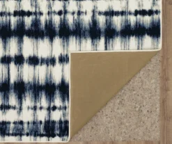 Renly Navy & White Abstract Tie-Dye Area Rug, (7.5' X 10') -Carpet Promotion 810600279 A8 2