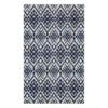 Oreille Navy & White Ikat Area Rug, (6' X 9')