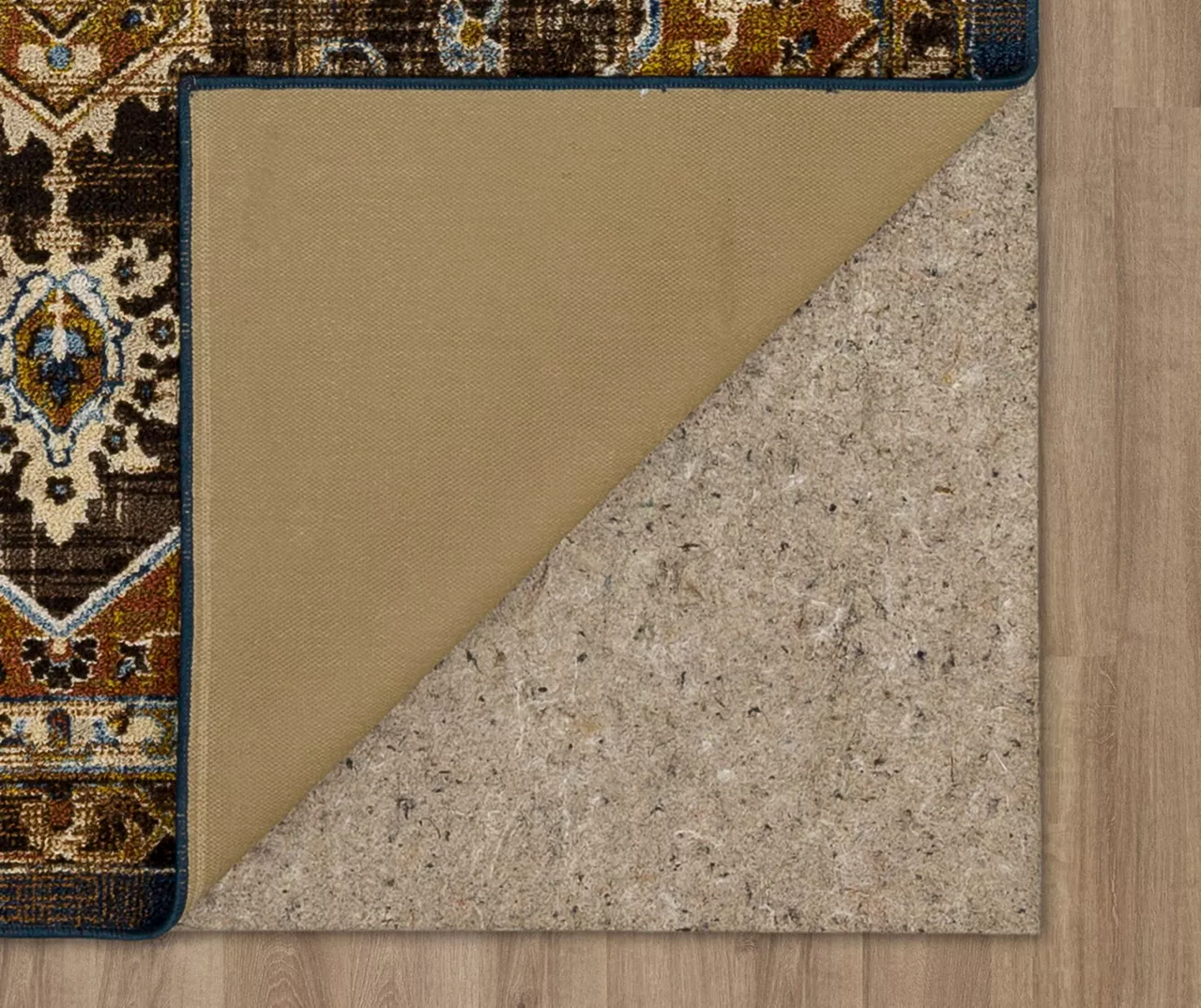 Eason Brown & Navy Ornamental Area Rug, (2' X 8') 3 Eason Brown & Navy Ornamental Area Rug, (2' X 8') - Image 3